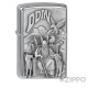 Zippo mit Göttervater Odin auf seinem Thron mit Wölfen und Raben Feuerzeug Geschenk