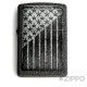 Zippo Sturmfeuerzeug mit schwarzer Ami Flagge USA Stars and Stripes Herren Geschenk