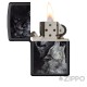 Zippo mit Wölfen heulender Wolf blaue Augen Sturmfeuerzeug Original Made in USA