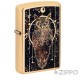 Goldenes Zippo mit Eule mystische Muster Zauberbuch Feuerzeug Sammler Geschenk