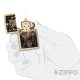 Goldenes Zippo mit Eule mystische Muster Zauberbuch Feuerzeug Sammler Geschenk