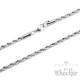 Edelstahl Damen Herren Kette Halskette Kordelkette Silber gedreht hochwertig 55cm