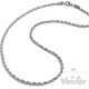 Edelstahl Damen Herren Kette Halskette Kordelkette Silber gedreht hochwertig 55cm
