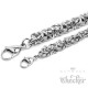 Edelstahl Damen Herren Armband Königskette 1000 Ringe silber
