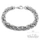 Edelstahl Damen Herren Armband Königskette 1000 Ringe silber