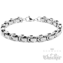 Edelstahl Armband silber besondere hochwertige Armkette Königskette Biker Hiphop