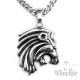 Edelstahl hochwertiger Herren Anhänger Löwe Lion groß silber + 60cm Panzerkette