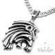 Edelstahl hochwertiger Herren Anhänger Löwe Lion groß silber + 60cm Panzerkette