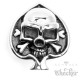 Edelstahl Bikerring Männerring Pik Totenkopf Ring hochwertig silber Poker