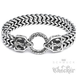 Edelstahl Herren Armband Armkette Anker Panzerkette Seefahrer Biker Rocker