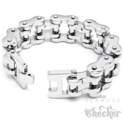 XXL Edelstahl Herren Armband Biker Armkette Motorradkette silber schwer Harley