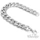 Breites XL Edelstahl Herren Armband Panzerarmband Panzerkette silber 22cm Biker