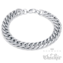 XL Panzerkette Herren Armband Edelstahl silber Panzerarmband Männer Biker Hiphop
