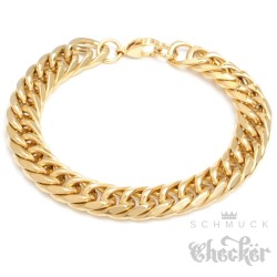 XL Panzerkette Herren Armband Edelstahl gold Panzerarmband Männer Biker Hiphop