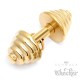 Edelstahl Anhänger Hantel Gewicht Fitness Sport Bodybuilder Schmuck gold + Halskette