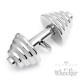 Edelstahl Anhänger Hantel Gewicht Fitness Sport Bodybuilder Schmuck silber + Halskette