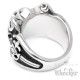 Edelstahl Ring Lilie Kreuz Wappenschild Schwert silber massiv Mittelalter Gothic Siegelring