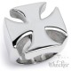 Massiver Edelstahl Bikerring Eisernes Kreuz Herren Ring silber Bikerschmuck
