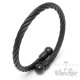 Edelstahl Armreif Damen Herren silber Stahlseil flexibel Geschenk