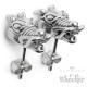 Edelstahl Herren Ohrringe Drachen Ohrstecker silber asiatischer Drache Männer Bikerschmuck