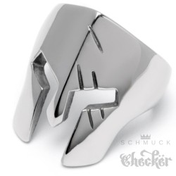 Edelstahl Ring Krieger Helm Antike Sparta Gladiator Troja 300 Actionfilm Biker
