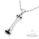 Edelstahl Anhänger Knochen Bone silber massiv Hund Gothic Biker 60cm Halskette