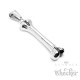 Edelstahl Anhänger Knochen Bone silber massiv Hund Gothic Biker 60cm Halskette