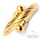 Edelstahl Ring Damen Herren flexibel gold ausgefallen Stahlseil Wickelring